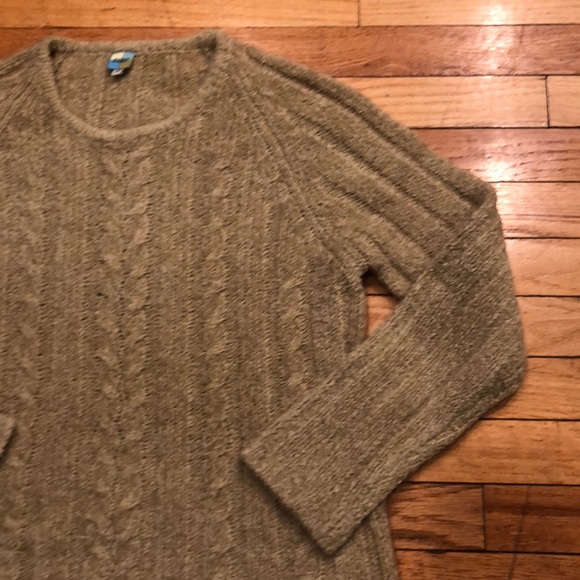 EUC CUBIX MOHAIR BLEND NEUTRAL ARGLE SWEATER - Picture 3 of 6